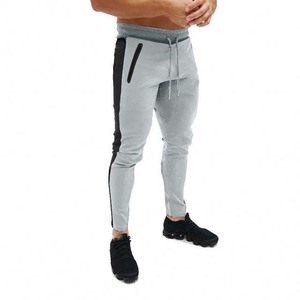 Pantalones de hombre rectos de invierno de algodón apilado rasgado desgastado alto personalizado para hombre, Pantalones rectos curvos a rayas, venta al por mayor con etiqueta privada - Product Image 1