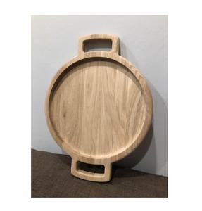 Plateau de service rond en bois de conception personnalisée, plateau en bois de mangue de dernière génération, meilleure qualité, fabriqué en Inde - Product Image 5