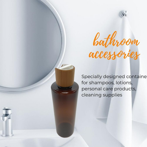 Botella de plástico PET de 250ml, botella cosmética ámbar con tapa abatible, champú de viaje recargable, embalaje de loción, fábrica de Vietnam - Product Image 2