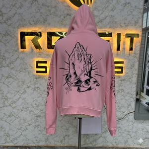 Prefect Cutting Sport Edition Most Demanded Sudadera con cremallera Rosa Impreso hecho en fábrica Sudaderas con capucha a precio barato Sudaderas con capucha para hombres - Product Image 2