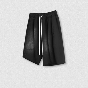 Men Athletic Running Custom Acid Wash 100% Cotton <b>Raw</b> Hem French jogger Terry Casual Wear Men Sweat Shorts - Product Image 5