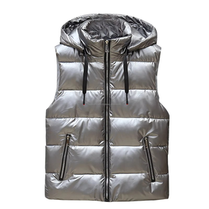 OEM ODM hommes automne hiver imperméable tricoté fourrure de mouton gilet chaud sans manches veste vêtements d'extérieur décontractés grande taille 5XL - Product Image 1