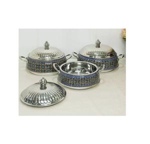 Vaisselle en acier inoxydable pour serveur de nourriture Casserole avec poignée Casserole en métal de haute qualité pour servir des aliments marmite - Product Image 1