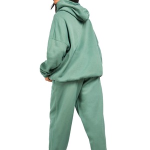 Ensemble de survêtement décontracté deux pièces pour femme, respirant, surdimensionné, pour l'entraînement et le jogging, taille élastique, en spandex/polyester - Product Image 6