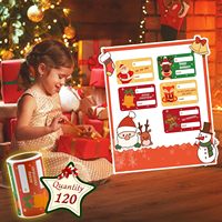 Étiquette de cadeau de Noël Autocollants Autocollants Bâton Étiquettes de cadeau auto-adhésives pour boîte-cadeau de vacances (Noël 5 Designs - 120 Count)