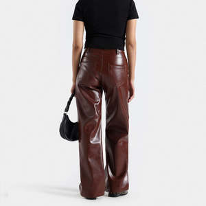 กางเกงผ้าซาตินหนังแท้สำหรับผู้หญิงกางเกงกันน้ำกันลมสำหรับผู้หญิงสวมใส่สบายและระบายอากาศได้ดีปรับขนาดได้ - Product Image 2