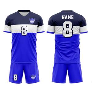 Vente en gros de designs d'uniformes de football de haute qualité sublimation 100% kits de football en maille de polyester avec retour personnalisé maillots de football pour hommes - Product Image 1