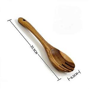 Cuchara de madera con incrustaciones de resina Espátulas de madera de neem Juego de 3 SERVIDOR DE ENSALADA DE MADERA JUEGO DE 2 HECHO A MANO ÚNICO KETCHENWAR - Product Image 5