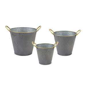 Jardinière galvanisée légère pour placement intérieur, supportant les plantes d'intérieur décoratives sans ajouter de poids supplémentaire - Product Image 1