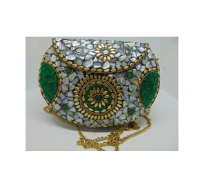 Sac en métal Pochette avec poignée métallique détachable Designer de luxe Sac à main pour femme Sac en métal nouveau designer - Product Image 5