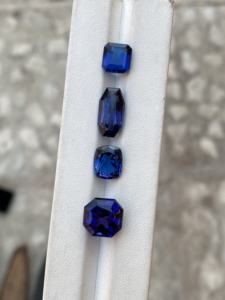 Lote de piedras preciosas de zoisita azul Natural 100% certificado, lupa limpia, forma de mezcla de 22,32 quilates, corte de tanzanita Bio Color sin calentar - Product Image 4