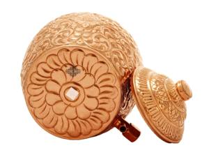 IndianArtVilla Pot distributeur d'eau en cuivre pur au design gaufré avec avantages pour la santé Ayuvedic-Stockage et boisson - Product Image 3