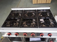 Four à gaz de luxe à 6 brûleurs et armoire à 1 porte Équipement de cuisine commerciale pour les chefs de cuisine industriels