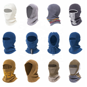 Vente en gros personnalisé 1 trou tricoté masque de ski complet hiver cagoule masque cache-cou cagoule pour hommes femmes - Product Image 5