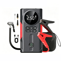 Démarreur de batterie portable professionnel 2000A Peak avec gonfleur de pneus, pack booster de batterie de voiture 6 en 1, pompe à air 150 PSI