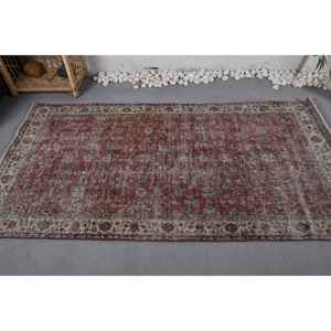 พรมยางขนแกะสำหรับข้างเตียงพรมปูพื้นขนาดใหญ่สไตล์ตุรกีโบราณสีเบจสีแดงคลาสสิก3.5 'x 6.6' - Product Image 3