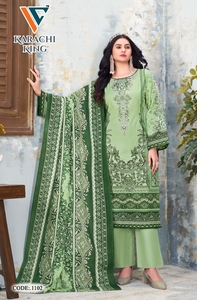 Diseñador indio paquistaní Exclusivo Última tela de algodón Impreso Sin coser Salwar Kameez Ropa étnica de moda Adultos Nupcial - Product Image 2