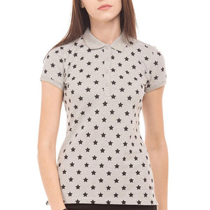 Camiseta Polo Estampada para Mujer, Diseño Elegante, Ligera, de Algodón, Estilo Moderno - Product Image 1