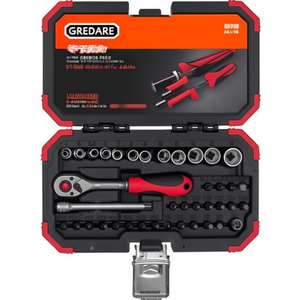 ชุดประแจบิต/ซ็อกเก็ต GEDORE RED 51 ชิ้น ขนาด 1/4 นิ้ว 4-14 มม. ระยะพิทช์ 72 มม. - Product Image 2
