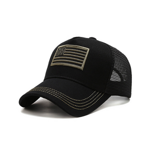 Gorra Trucker con Correa Ajustable, Bandera Americana, Malla de Tela, Bordado de Tela y Serigrafía Personalizable para Negocios al Aire Libre - Product Image 1