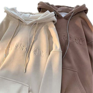 Sweat-shirts unisexes surdimensionnés de haute qualité avec logo personnalisé, streetwear, sweats à capuche embossés, motif imprimé, sweats à capuche vintage pour hommes - Product Image 4