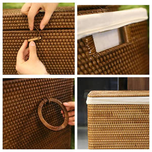 Wholesale Natural <b>Rattan</b> <b>Storage</b> <b>Basket</b> Handmade From Vietnam - Product Image 3