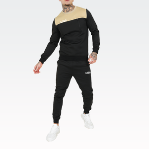 Survêtement technique en molleton avec logo personnalisé imprimé en relief pour homme, ensemble de jogging technique personnalisé pour homme - Product Image 1