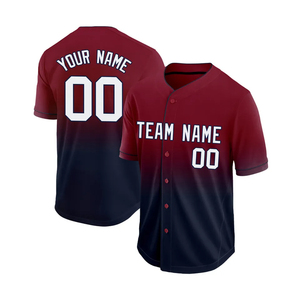 Meilleure qualité 100% Polyester élégant nouveau Design OEM 100% polyester maillot de Baseball pour hommes jeunesse unisexe sport Baseball chemise - Product Image 4