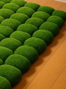 Alfombra KNOTS de Moss Pebble, alfombra Zen Garden Floor, Alfombra de lana de guijarros verdes, Alfombra de musgo inspirada en la naturaleza para sala de estar de hotel - Product Image 2
