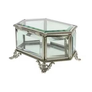 Boîte à bijoux élégante en laiton et en verre avec une fabrication délicate pour une présentation élégante et luxueuse de vos précieux bijoux - Product Image 6