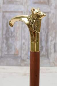 Canne de marche élégante en bois sculpté poignée en métal prix direct d'usine - Product Image 2