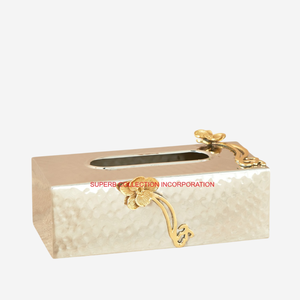 Classique Métal Cuivre Serviette Boîte Forme Carrée Vaisselle Porte-Mouchoirs Organisateur À La Main pour Hôtel Restaurant Top Vente - Product Image 4