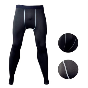 Pantalon de compression haute élasticité avec taille élastique et motif imprimé pour l'entraînement physique masculin et le soutien musculaire - Product Image 5