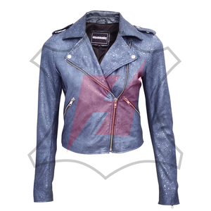 Women's Genuine Leather Jacket Top Selling Winter Fashion <b>Zipper</b> Leather Jacket Front Logo With Custom Designs in Bulk Quantity - Product Image 1