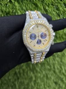 Montre de luxe pour homme en acier inoxydable avec moissanite, logo personnalisé, diamant, marque privée, personnalisée, mécanique, fournisseur direct d'usine - Product Image 4