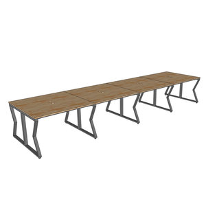 Mesa Moderna de 8 Plazas, 480x120cm, Madera de Caucho con Patas de Hierro, MConcept HBMC036 - Product Image 5
