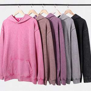 Vintage Acid Washed <b>Hoodie</b> for <b>Men</b> Custom Design Embroidered Oversized Streetwear Heavy Gsm Cotton for Winter - Product Image 4