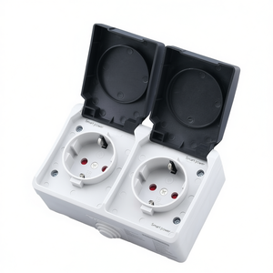ปลั๊กไฟอัจฉริยะกันน้ำ IP44 ปลั๊กไฟคู่แบบ EU พร้อมฝาปิด - Product Image 2