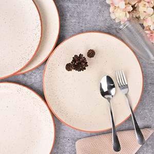 Classic <b>White</b> Ceramic <b>Dinner</b> Plates <b>Set</b> of 4 10.5 Inch Customizable New Design for Party Horeca Hotels Free Sample Available - Product Image 2