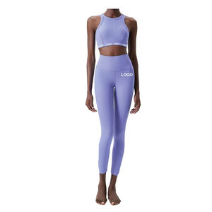Ensemble de yoga sans couture pour femmes grandes tailles pour l'automne/hiver avec soutien-gorge extensible doux et leggings pour un ajustement respirant - Product Image 5