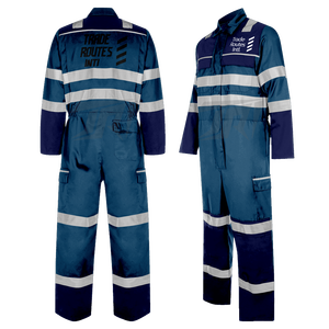 OEM Factory Supply Custom Embroidered Reflective <b>Waterproof</b> Safety Clothing Button-Up Polyester Bib Shirt Crew Necks <b>Overall</b> - Product Image 3