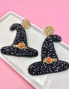 Pendientes Bordados florales con cuentas colgantes - Product Image 2