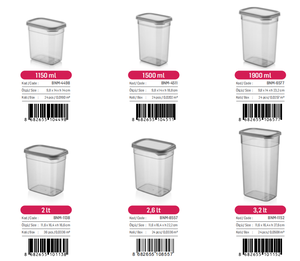 Recipientes de Almacenamiento Versátiles, Modernos, Multifuncionales, de Precisión, Ligeros, de Grado Alimenticio, Herméticos, Fáciles de Limpiar, para Preparación de Comidas - Product Image 4