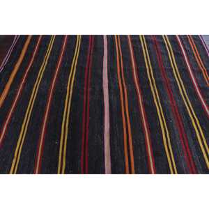 Vintage Large Rug 6.3x7.3 ft, Black <b>Red</b> Plants & trees Rug <b>Wool</b> - Product Image 4