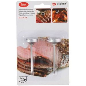 Termómetros de carne analógicos Alpine, paquete doble, tipo dial de acero inoxidable, para asar y cocinar - Product Image 2