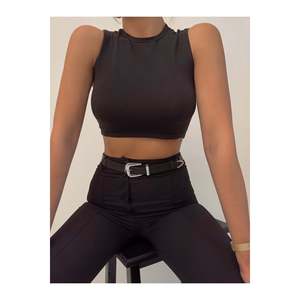 Ceinture à boucle pont pour femme, pour pantalon, veste, robe, chemise - Noir - Argent - Product Image 3