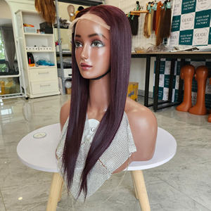 วิกผมแท้ขนาด20นิ้วผมดิบจากเวียดนามแบบ100% สองชั้นสีเบอร์กันดีขายส่ง - Product Image 2