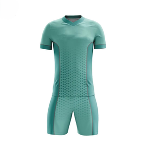 Tenues de football professionnelles coupées automatiquement pour adultes – Maillots et ensembles de football personnalisables avec nom d'équipe imprimé, respirants, en maille courte, col en V - Product Image 5