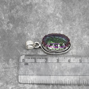 Pendentif Topaze Mystique en Argent Sterling 925 Fait Main, Collier en Pierre Précieuse, Cadeau de Bijoux pour Elle et pour Enfants, Haute Qualité pour Usage Quotidien - Product Image 6