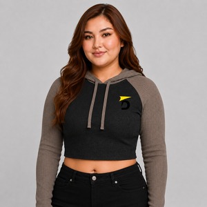 Sudadera Corta de Algodón para Mujer, Nueva Colección 2026, de Alta Calidad, con Estampado Digital y Logotipo Frontal, Estilo Urbano, Proveedor y Fabricante OEM - Product Image 1